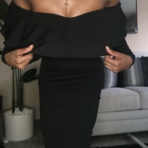 Black long sleeved dress